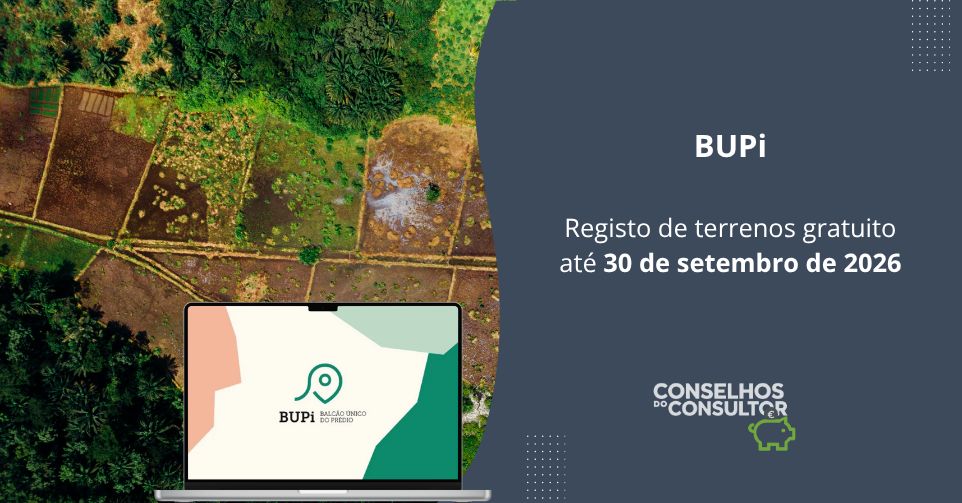 Registo Terrenos Gratuitos no BUPi até 30 de setembro de 2026