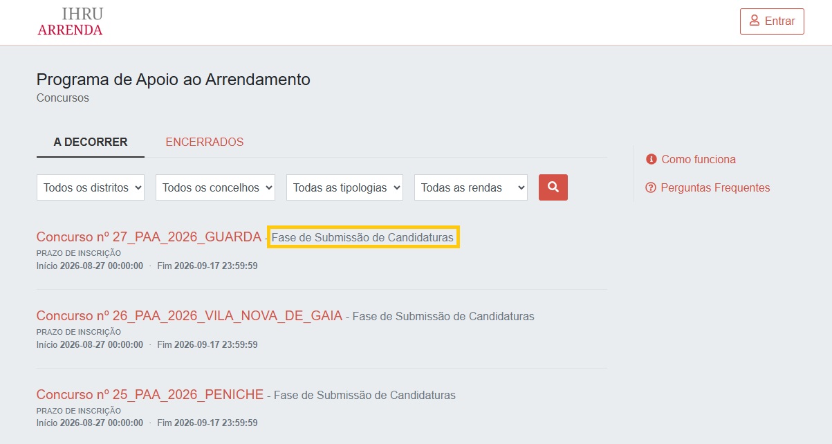 Arrendamento Acessível 2026